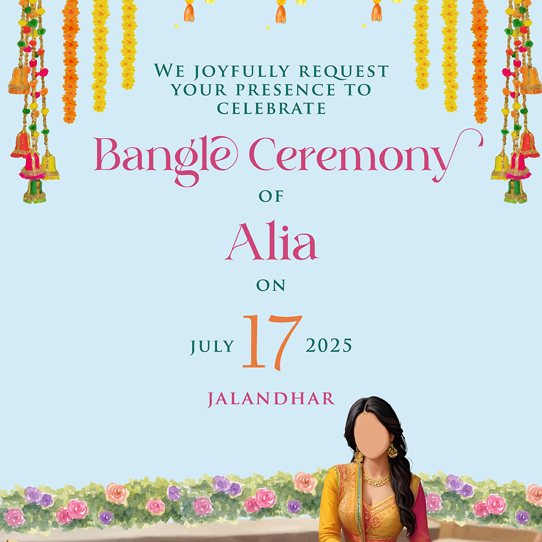 Bridal Bangles Ceremony Invite